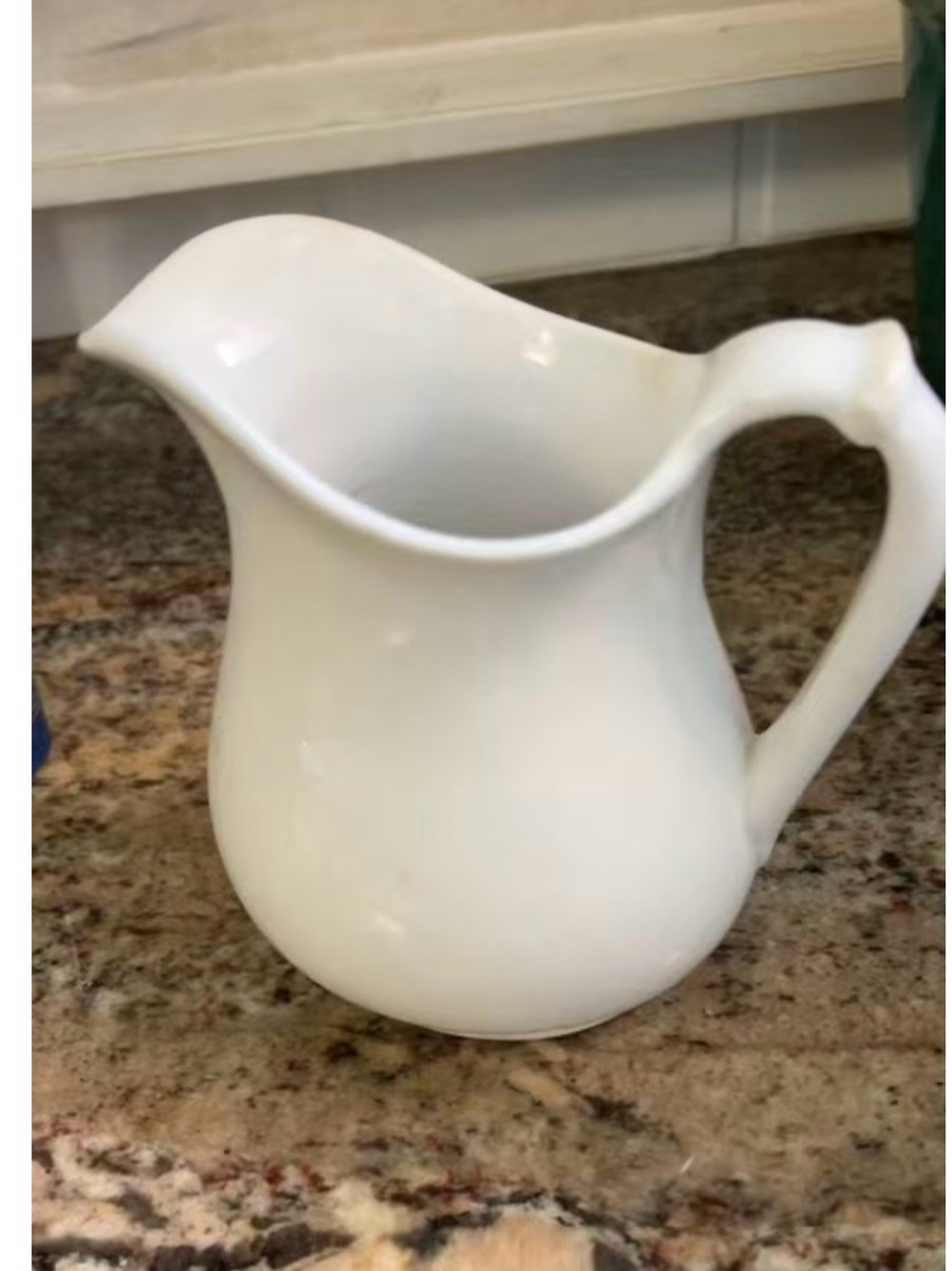 White Ceramic Pitcher - Classic Home Dining Beverage Server